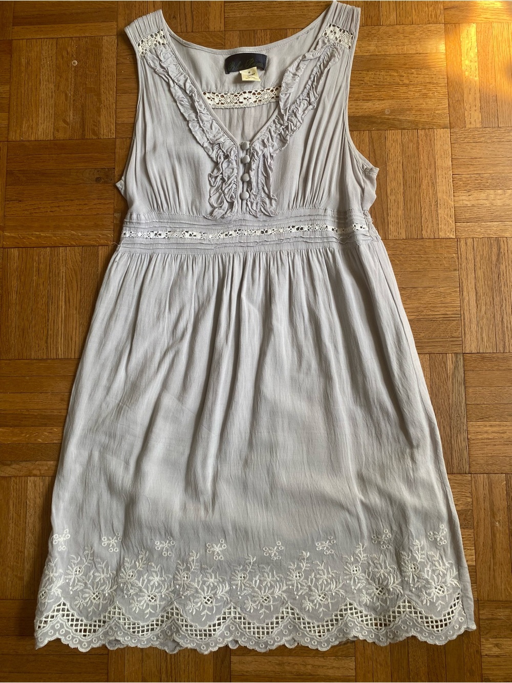 Blue Rain Francesca's Lace Scalloped Bottom Dress M